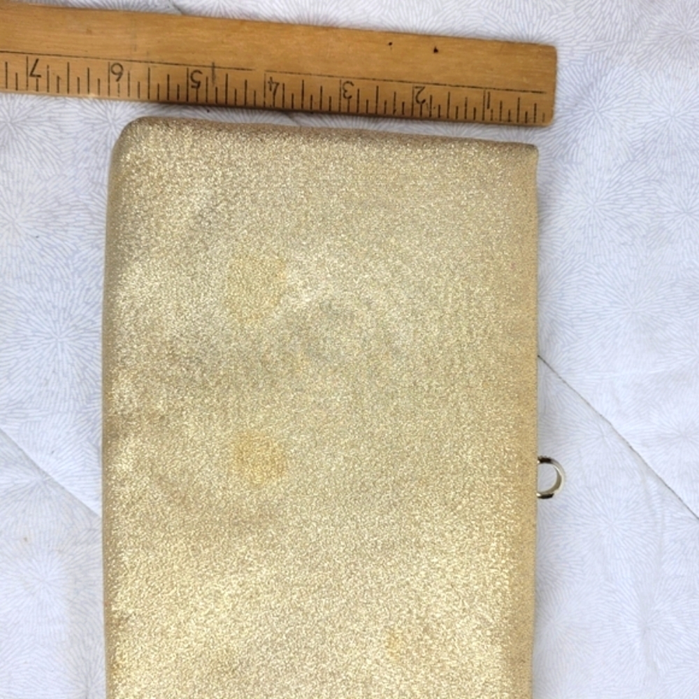 After Five 1950's Vintage Elegant Gold Clutch Bag Minimalist Contemporary Shape - Picture 4 of 11